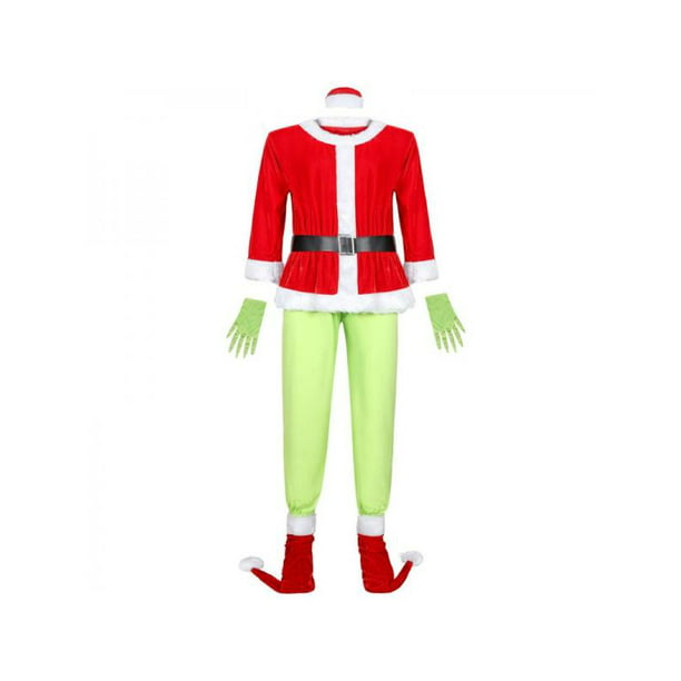 Kids Boys The Grinch Cosplay Costume Fancy Dress Halloween Party Jumpsuit Romper